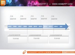 3 가지 화살표 스타일 PPT 타임 라인