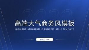 Kreative einfache High-End-Atmosphäre Business Universal Ppt-Vorlage mit Farbverlauf der blauen Hintergrundlinie