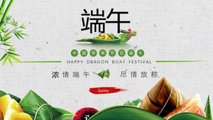 Festival tradicional dragão barco festival ppt template