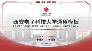 Rapporto dello studente dell'Università di Xidian e modello ppt generale di difesa