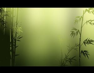 Глубокий бамбуковый лес бамбуковые листья падают эффект PPT анимация скачать