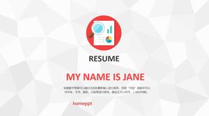 Exquisite and practical LOW style personal resume PPT template