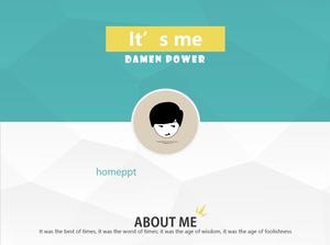 Simple low LOW style personal resume PPT template
