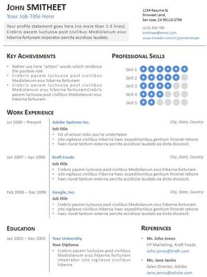Template PPT resume pribadi bahasa Inggris latar belakang putih murni