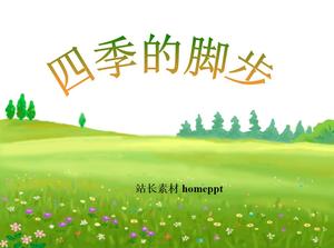 "Schritte der vier Jahreszeiten" Grundschule Chinesische PPT-Kursunterlagen herunterladen