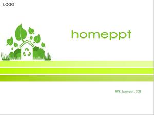 녹색 환경 보호 PPT 템플릿 다운로드