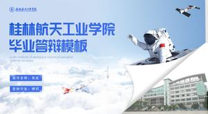 Guilin Havacılık ve Uzay Endüstrisi Enstitüsü mezuniyet tezi savunması için genel ppt şablonu
