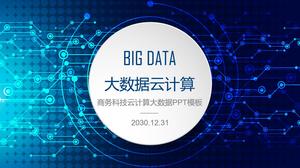 Leiterplattentechnologie blaue Big-Data-Cloud-Computing-Technologie Thema ppt Vorlage