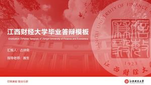 Modelo geral de ppt da Universidade de Finanças e Economia de Jiangxi para defesa de tese