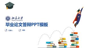 Minimalistyczny biznesowy niebieski szablon ppt obrony pracy magisterskiej Uniwersytetu Pekińskiego