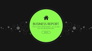 Dot coil simple green and black atmosphere work report ppt template