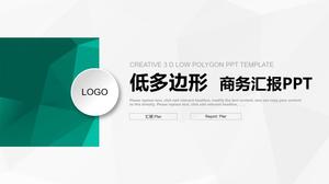 Elegant gray low face wind background low polygon style business report universal ppt template