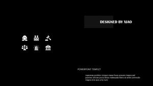 Personality black and white color matching law professional theme ppt template