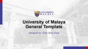 馬來亞大學畢業論文答辯通用ppt模板