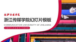 Zhejiang Institute of Media and Communication วิทยานิพนธ์ป้องกันเทมเพลต ppt ทั่วไป