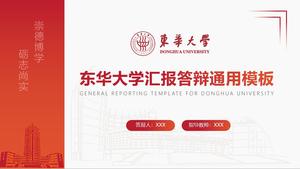 Donghua Üniversitesi mezuniyet tezi savunma genel ppt şablonu