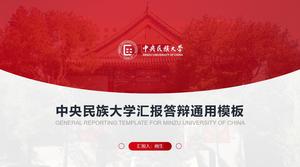 Abschlussarbeitsbericht der Central University for Nationalities - Abschlussarbeitsvorlage