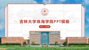 Szablon ppt obrony pracy magisterskiej z Zhuhai College of Jilin University