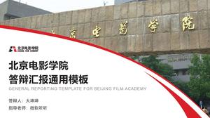 Pekin Film Akademisi Tez savunma raporu genel ppt şablonu