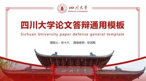 Template ppt umum gaya yang ketat untuk pertahanan tesis Universitas Sichuan