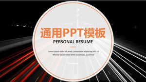 Flat orange gray atmosphere simple business report general ppt template