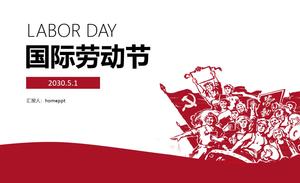 Labor Glory-May 1 modello ppt Giornata Internazionale del Lavoro