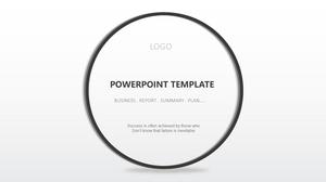 코일 서클 크리 에이 티브 간단한 하이 엔드 패션 스타일 작업 보고서 PPT 템플릿