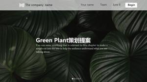 Green plant small fresh magazine style project planning proposal plan ppt template