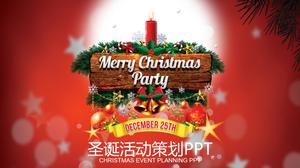 Merry Christmas festive red Christmas event planning ppt template
