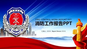 Modelo de ppt de relatório de trabalho de bombeiro apresentação de conhecimento de combate a incêndio