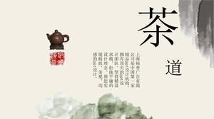 Ceremonia ceaiului introducerea culturii ceaiului șablon ppt în stil chinezesc