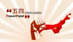 Templat ppt tema Liga Pemuda Komunis Hari Pemuda Keempat