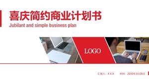 Grafis geometris belah ketupat memotong sampul kreatif template ppt rencana bisnis sederhana yang meriah