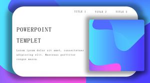 Bright color gradient UI interface design iOS style ppt template