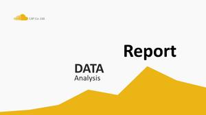 Żółty i niebieski, dwukolorowy, międzynarodowy model, minimalistyczny, płaski szablon raportu analizy danych o wietrze (dwa zestawy)