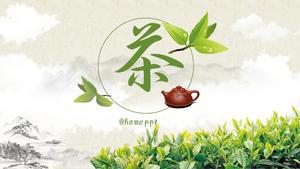 Modèle PPT de thème de culture de thé art thé thé