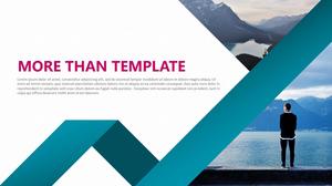 Three-dimensional origami and geometric graphics creative European and American style general business work report ppt template
