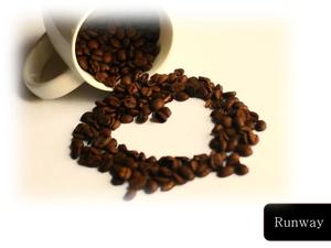 Любовь кофе-кофе тема простой бизнес стиль шаблон п.п.