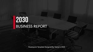 Red and black minimalist European and American style atmospheric flat business report ppt template