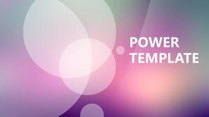 Translucent circle creative cover hazy purple background simple iOS style ppt template
