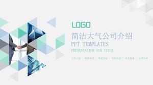 Triangle art creative cover simple and atmospheric company introduction ppt template