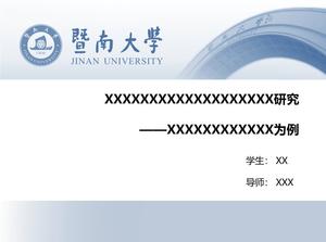 Modelo de ppt de defesa de tese geral conciso da Universidade de Jinan