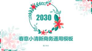Color vector garland flowers spring freshness business report universal ppt template Color vector garland flowers spring freshness business report universal ppt template