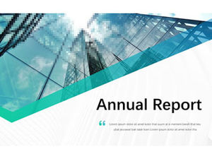 Mavi-yeşil degrade geometrik stil Avrupa ve Amerikan tarzı iş özeti raporu genel ppt şablonu