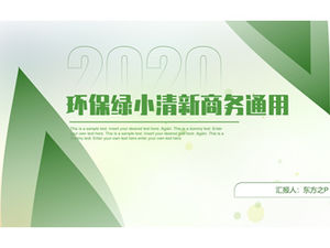 Environmental protection green small fresh business general ppt template