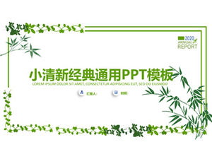 Verde de viță de vie frunze mici șabloane clasice ppt business general