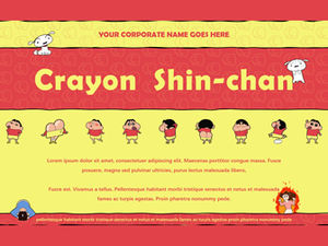 Modelo de ppt de tema de desenho animado Crayon Shin-Chan "Novo Molho"