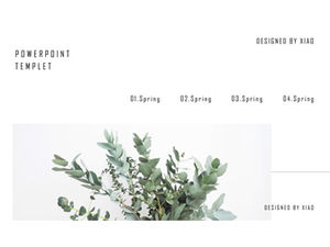 Simple and elegant small fresh spring theme ppt template