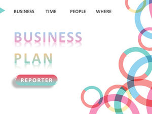 다채로운 원 간단한 활력 비즈니스 작업 계획 PPT 템플릿
