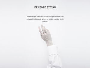 Bianco modello ppt stile minimalista e fresco